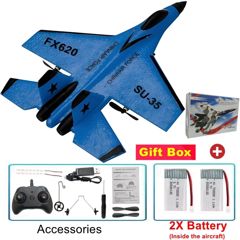 Remote Control Airplane SU35 RC Plane Foam Aircraft with LED Light 2.4G Radio Control EPP Fighter Glider — product image 11