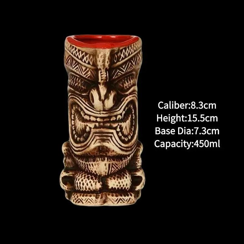 Ceramic Tiki Mug — Hawaiian Cocktail Cup, Bar Gift — product image 58