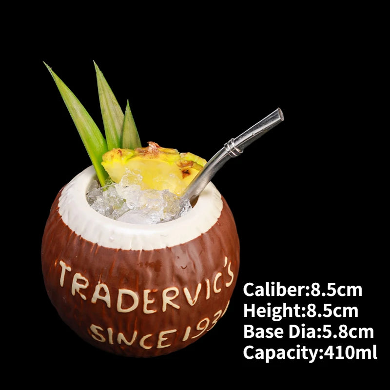 Ceramic Tiki Mug — Hawaiian Cocktail Cup, Bar Gift — product image 32