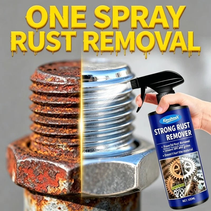 Automotive rust remover spray bottle for metal and exhaust