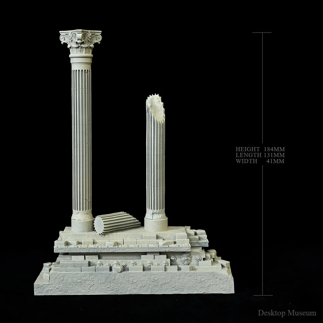 Roman Column Aquarium Ornament — Resin, 185 mm — product image 8