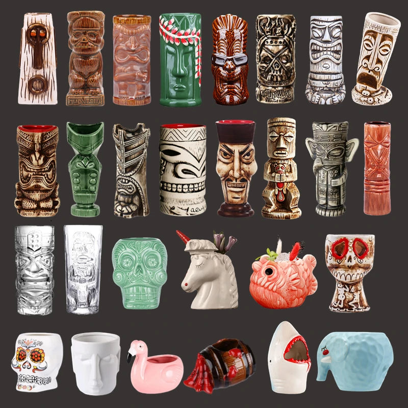 Ceramic Tiki cocktail mug