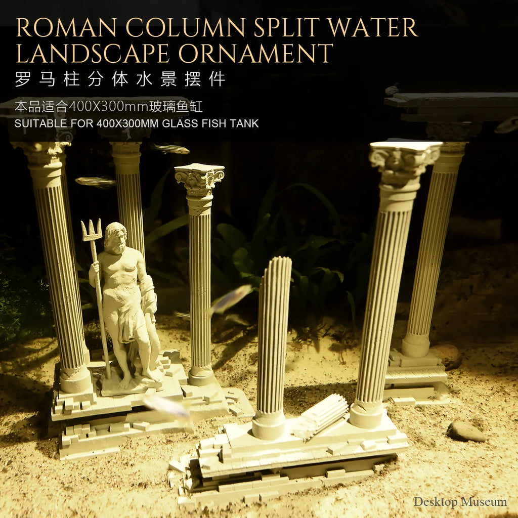 Roman Column Aquarium Ornament — Resin, 185 mm — product image 6