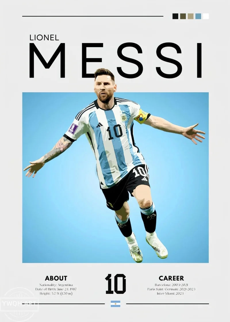 Football Star Canvas Wall Print — Living Room Decor — product image 14