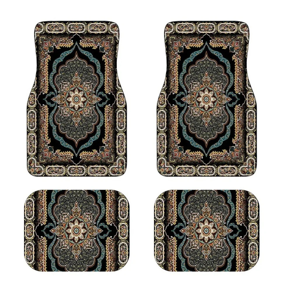 Bohemian Car Floor Mats — Anti-Slip Persian Pattern, 4 Piece — product image 6