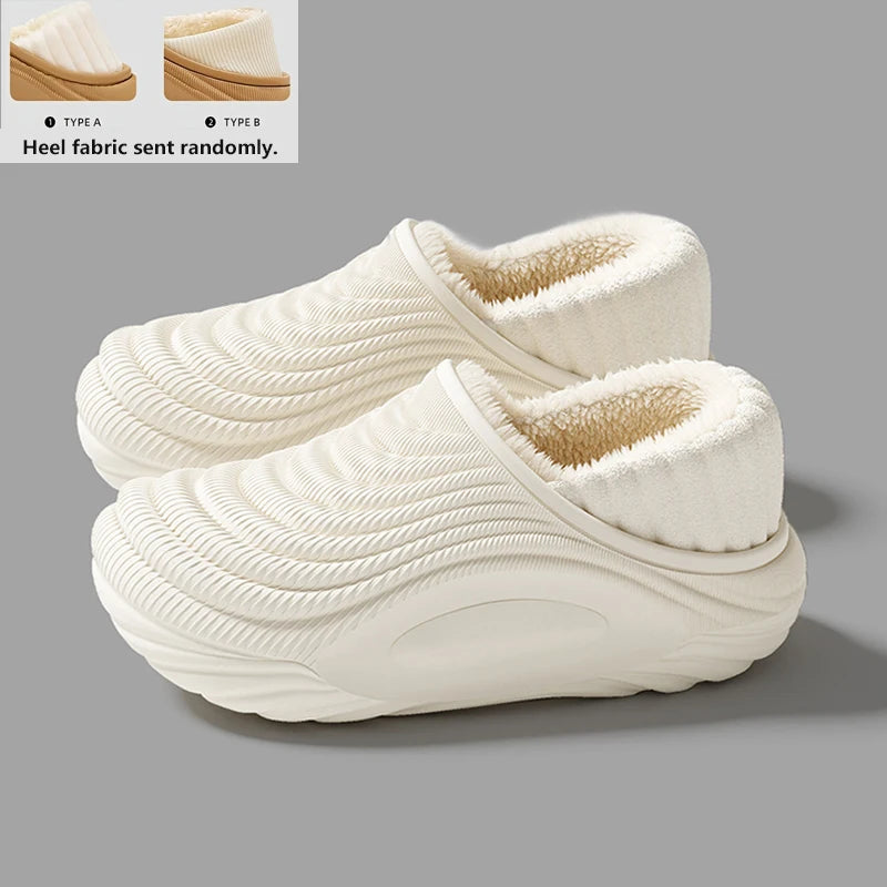 Warm Plush Waterproof EVA Indoor Slippers For Women Winter Soft Thick Bottom Non Slip Home Slippers — product image 7
