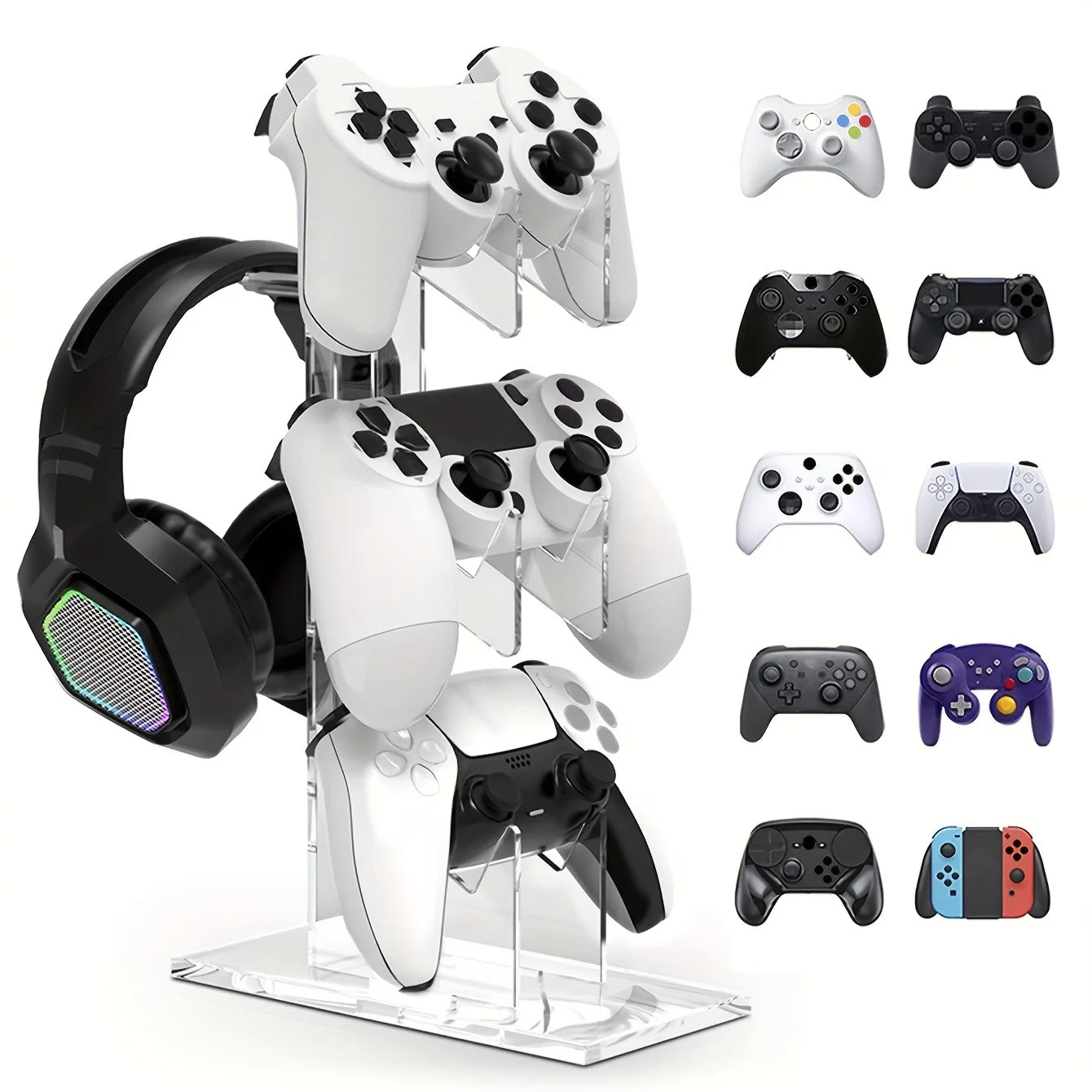 Universal 3-layer Controller Holder and Headphone Holder Game Accessories For PS5 PS4 Storage Holder — product image 8