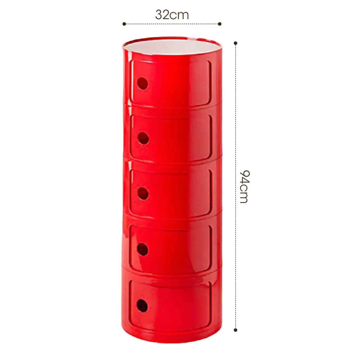 Plastic Nightstand — 5-Drawer Bedside Storage Table — product image 29