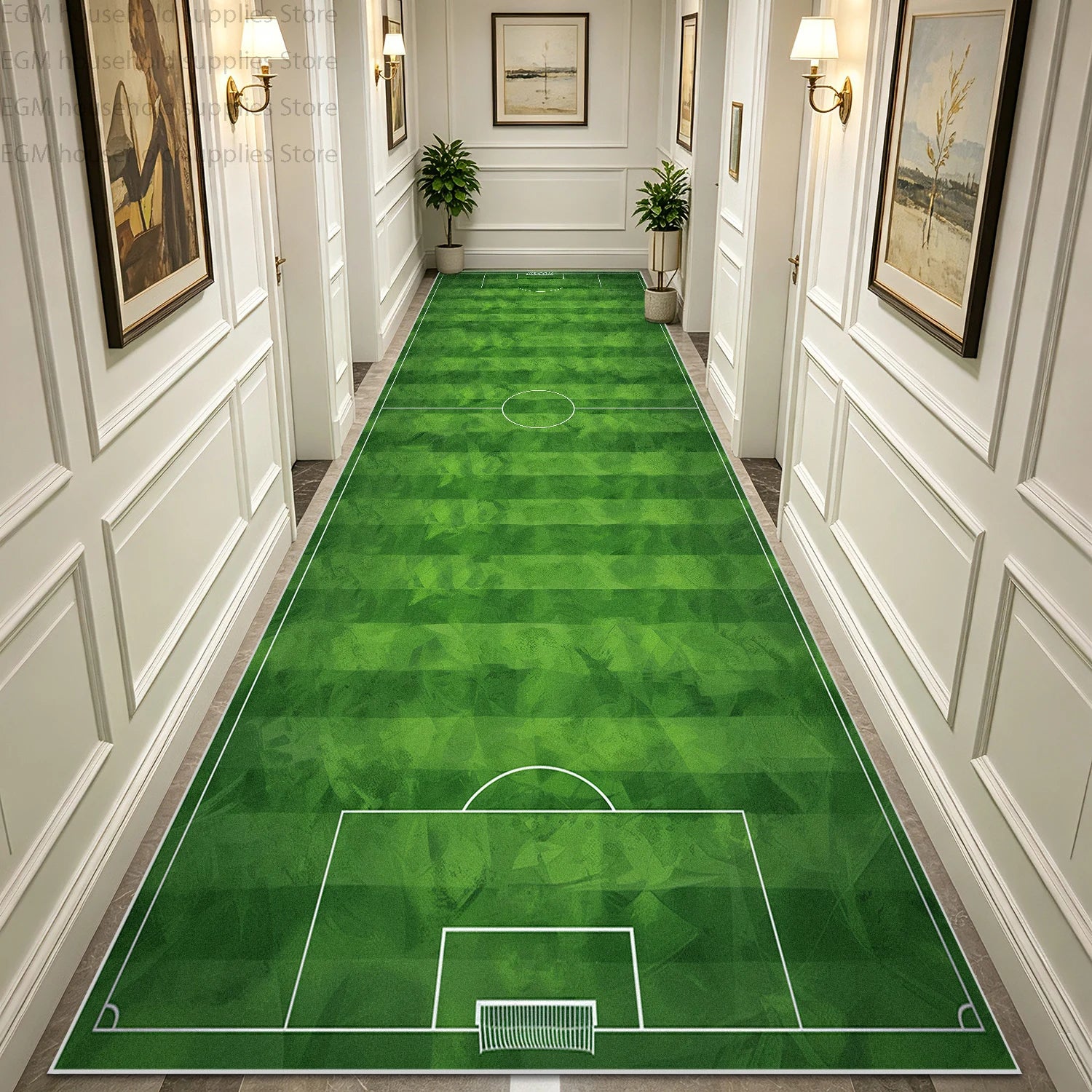 Football Pitch Runner Rug — Washable, Non-Slip Hallway Mat — product image 9