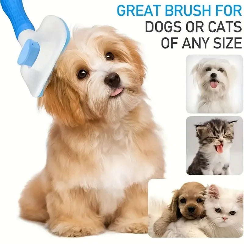 Self-Cleaning Pet Grooming Brush — One-Click Hair Release — product image 5