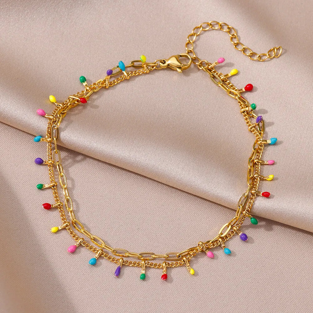Gold-Tone Pearl and Chain Anklet — product image 30