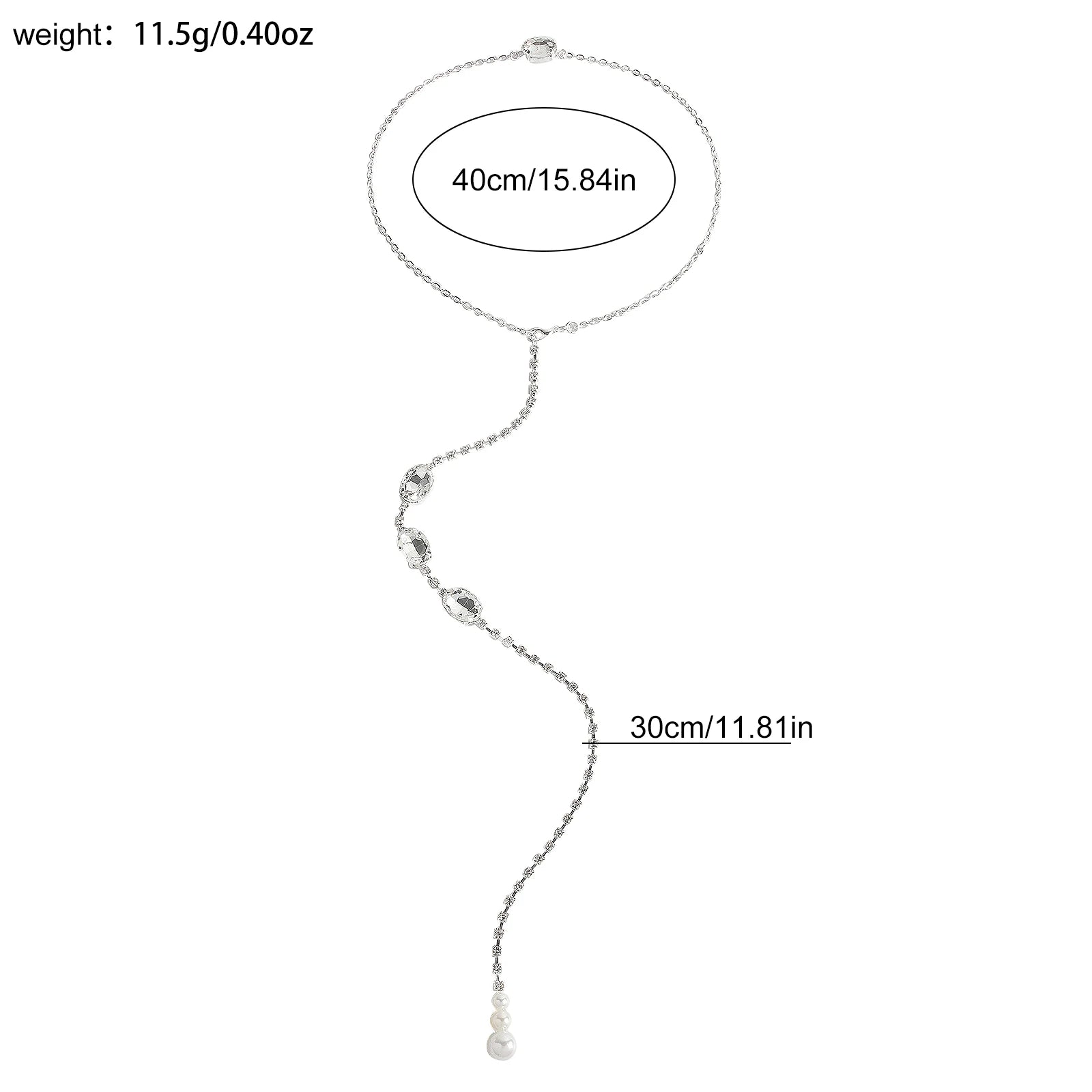 Waterdrop Rhinestone Back Chain — product image 6
