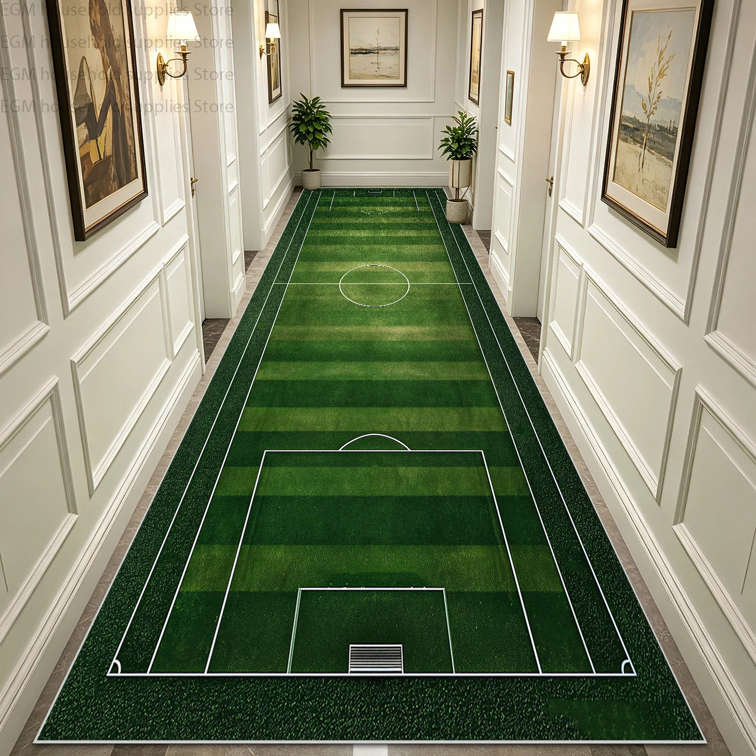 Football Pitch Runner Rug — Washable, Non-Slip Hallway Mat — product image 4