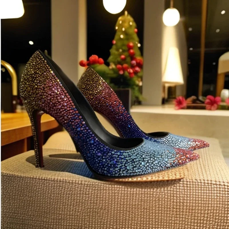 Crystal-Set Pointed Stiletto Pumps — product image 6