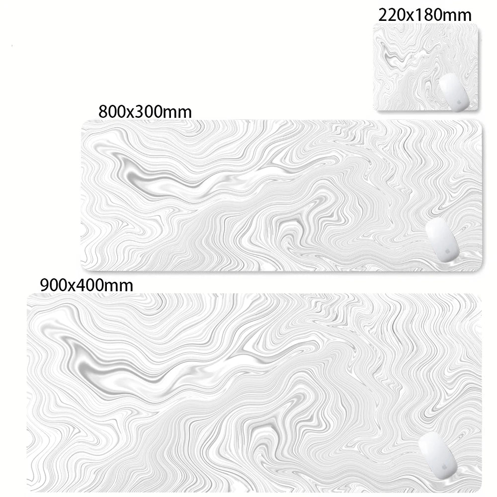 Black and White Strata Desk Mat — Large Non-Slip Mouse Pad — product image 14