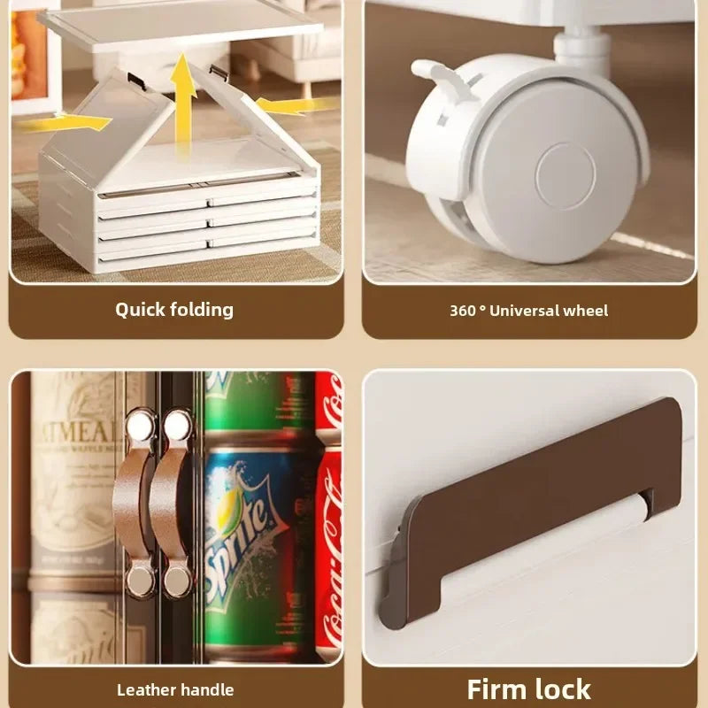 Foldable Storage Cabinet with Wheels — 4 Drawers — product image 5