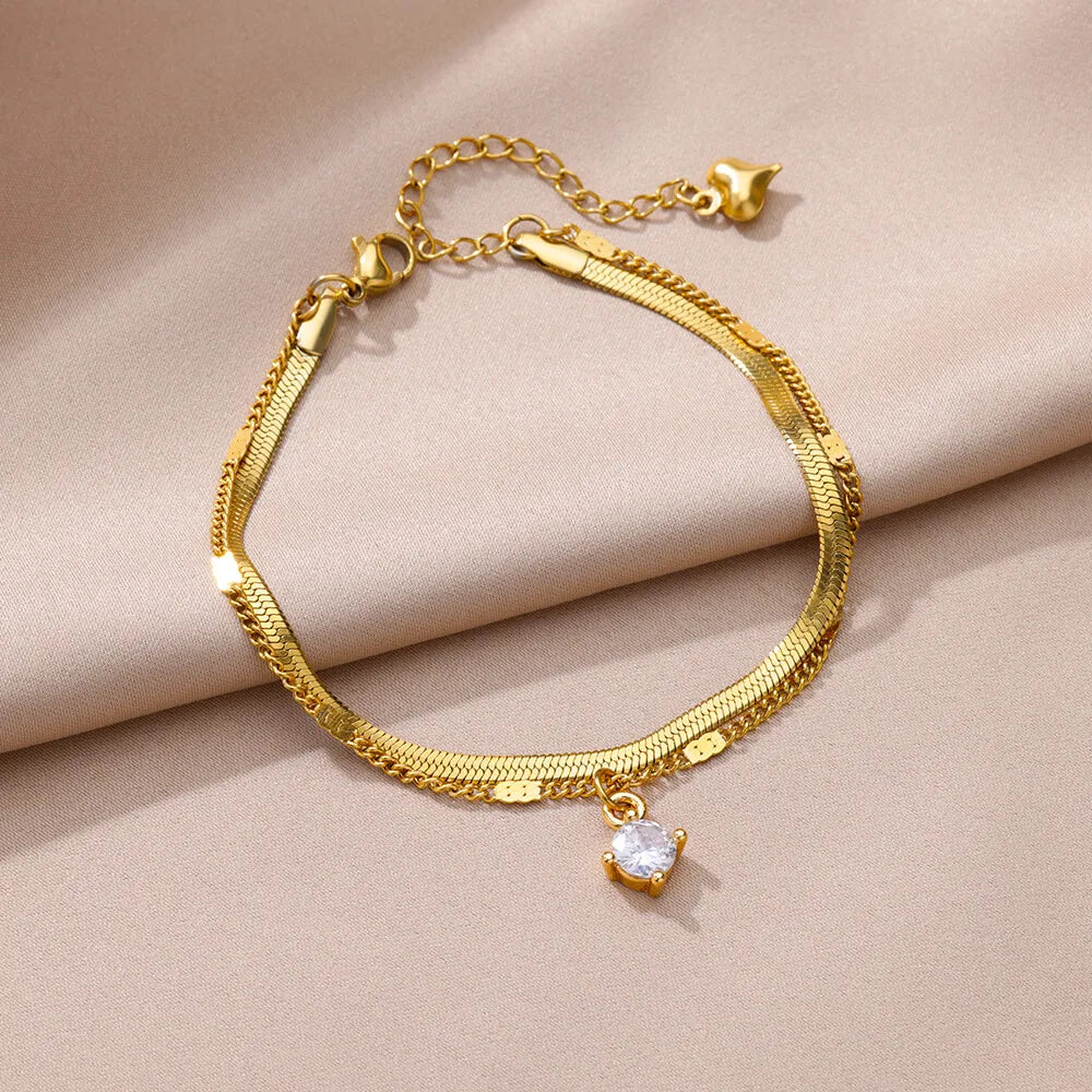 Gold-Tone Pearl and Chain Anklet — product image 6
