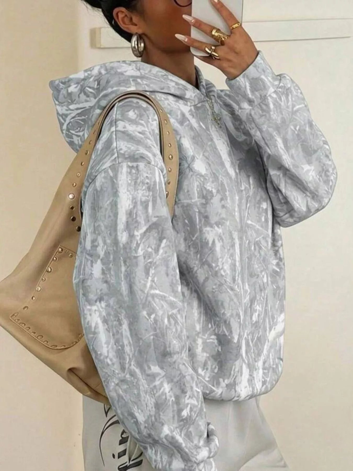 Leopard Dropped Shoulder Hoodie — product image 5