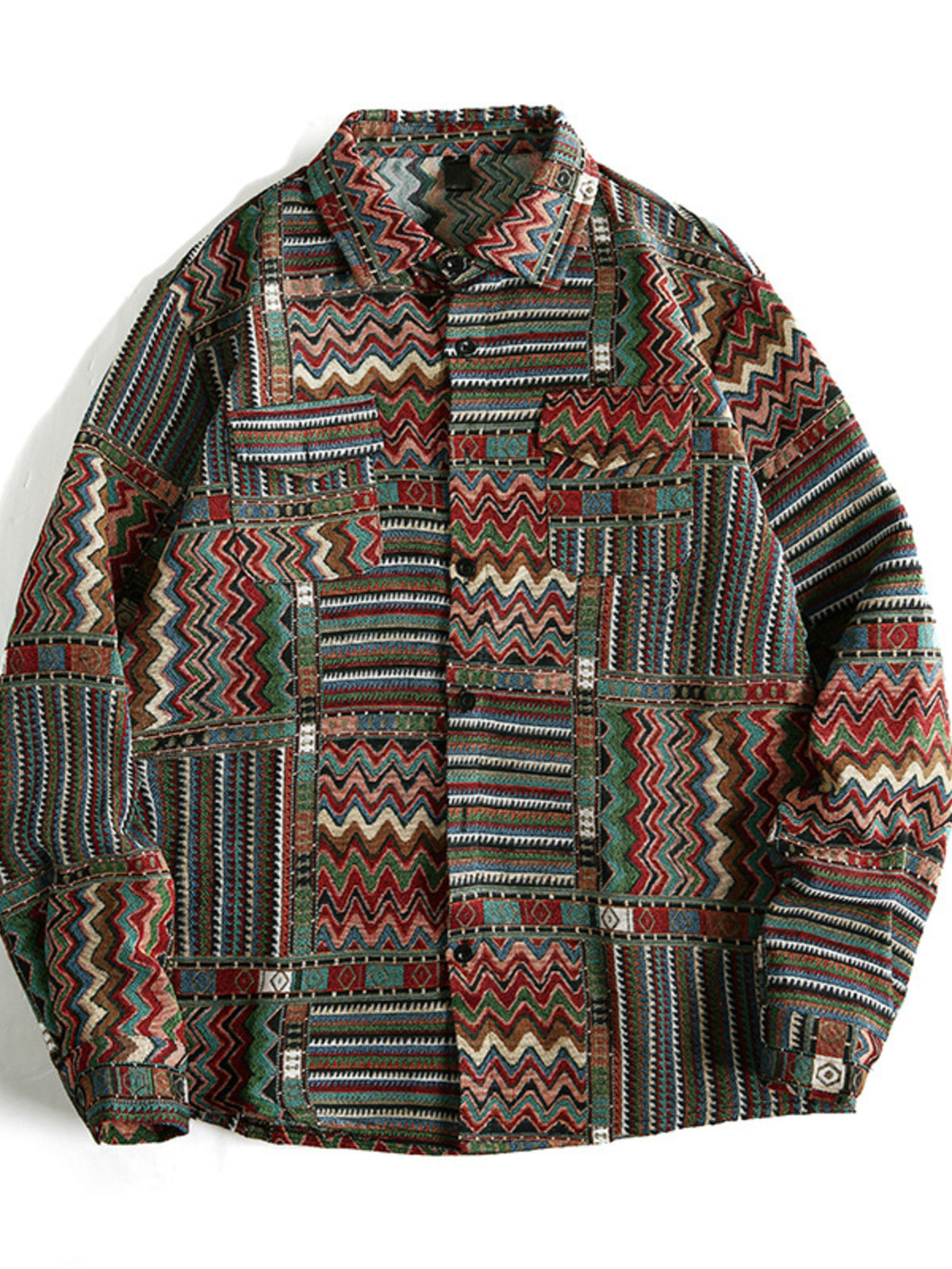 Men's Geometric Button Up Shacket — product image 5