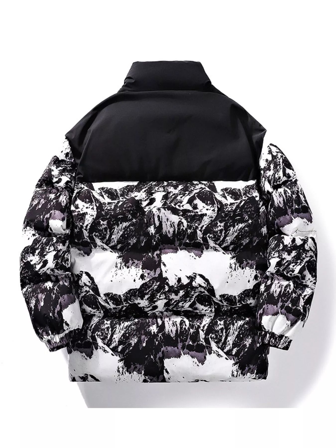 Men's Printed Padded Winter Coat — Plus Size — product image 4