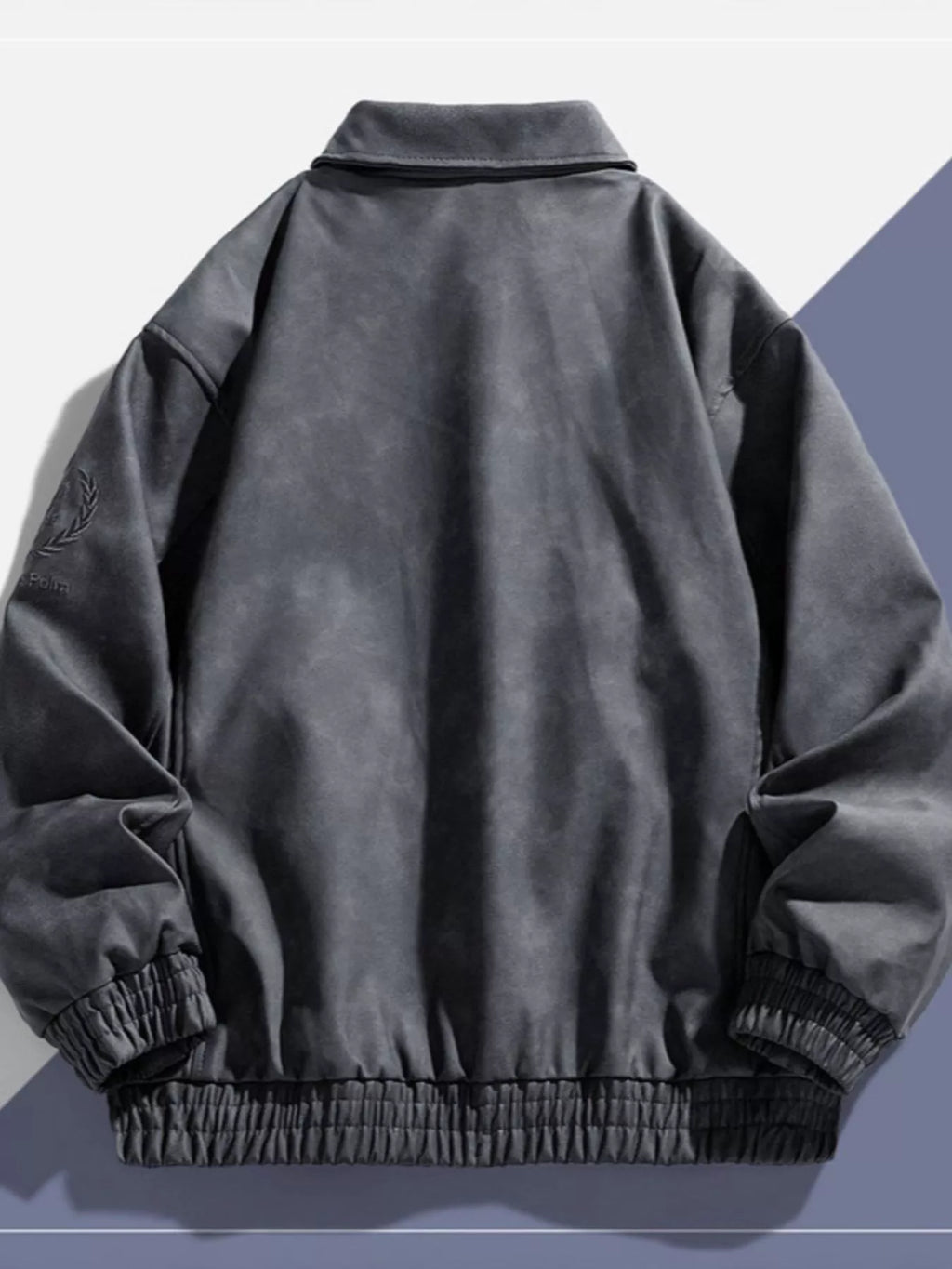 Men's Plus Size Embroidered Elastic Waist Casual Jacket — product image 5