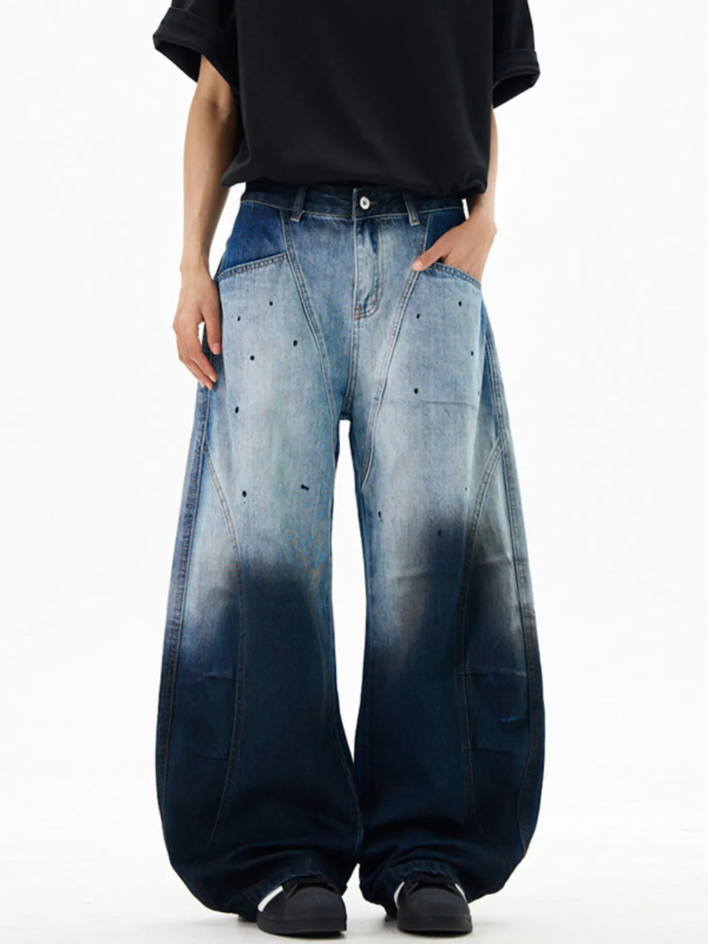 Men's wide leg jeans