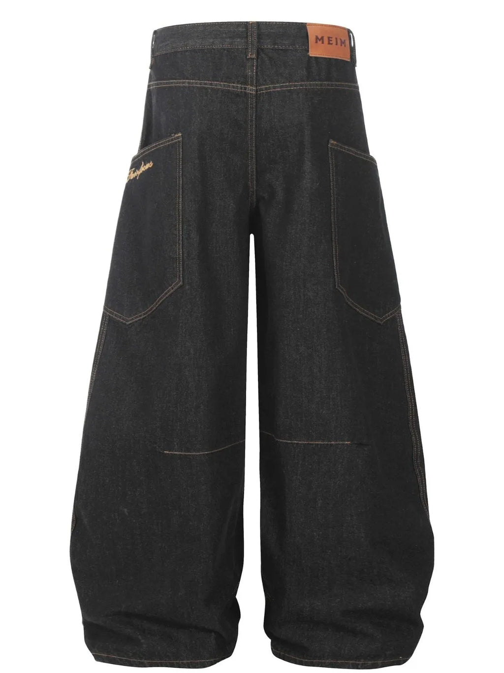Men's Wide Leg Jeans — Cotton Blend, Pocketed — product image 3