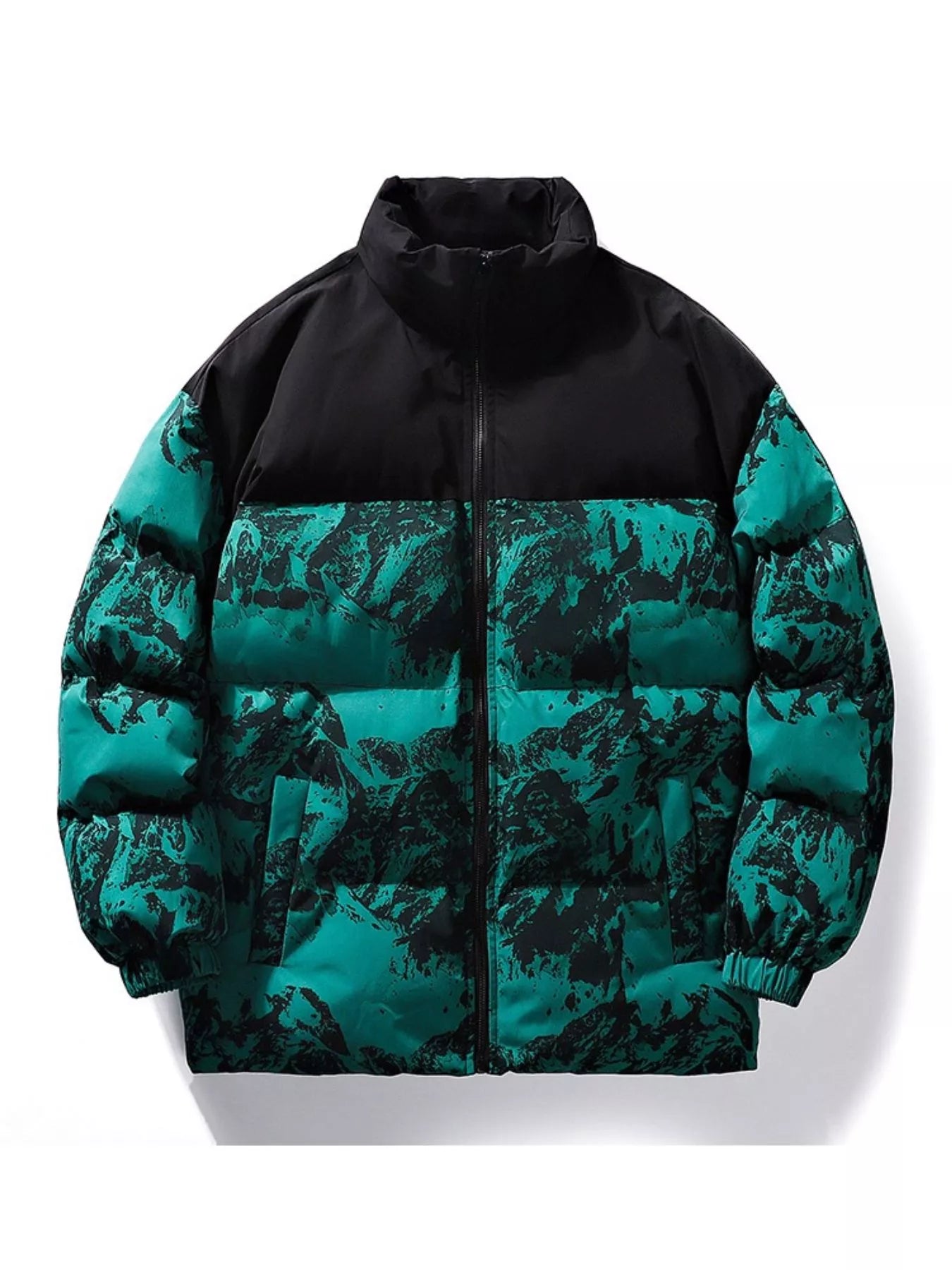 Men's printed padded winter coat
