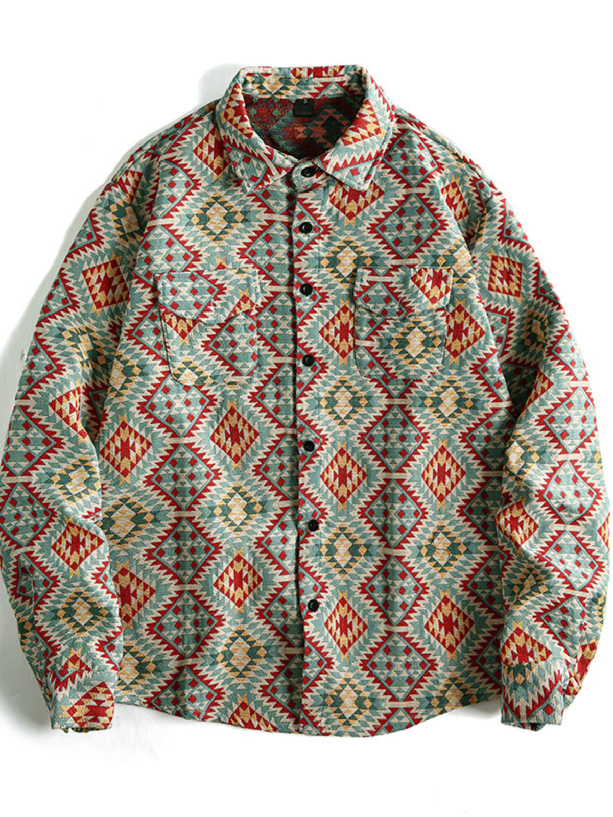 Men's Geometric Button Up Shacket — product image 3