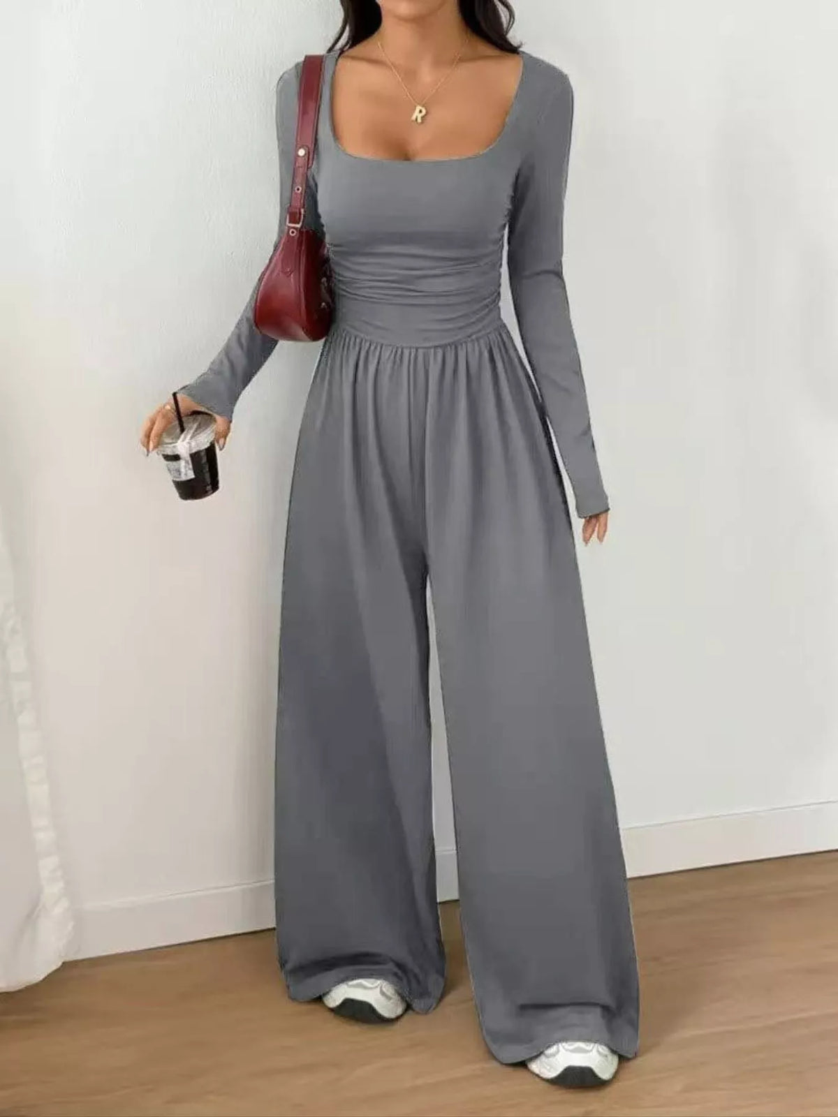 Scoop Neck Wide Leg Jumpsuit — product image 7