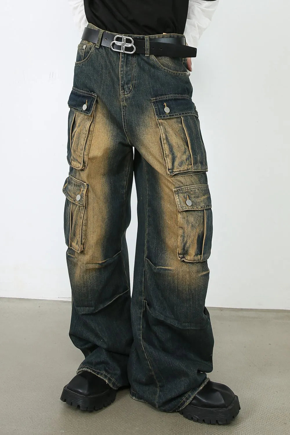 Men's Washed Wide Leg Jeans — product image 2