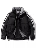 Men's Plus Size Striped Padded Puffer Jacket — product image 2