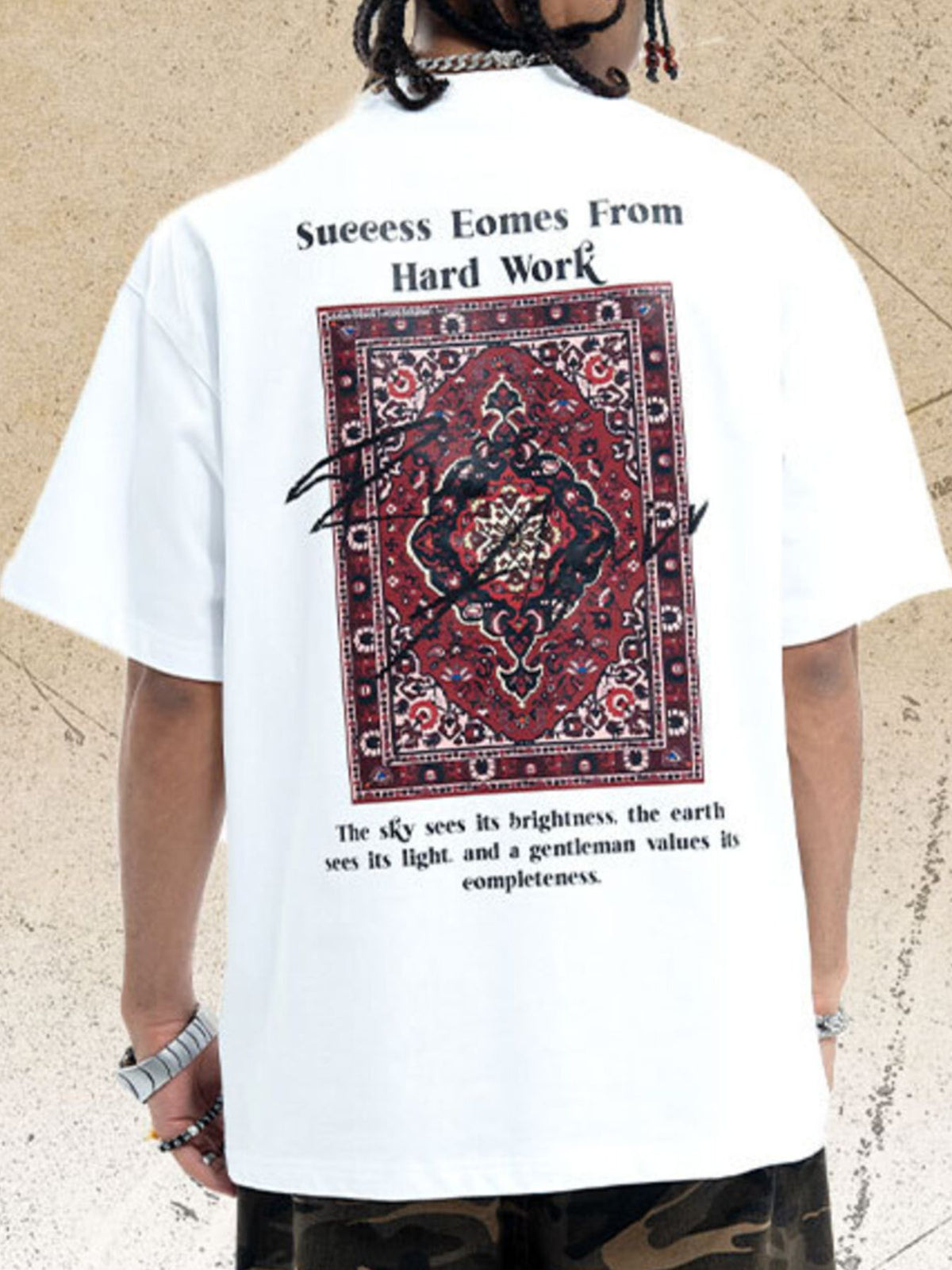 Men's Graphic Round Neck Oversized T-Shirt — product image 4