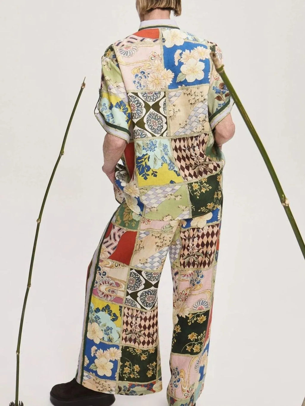 Printed Button Up Shirt and Pants Set — product image 7